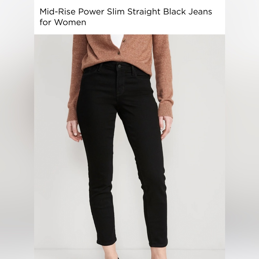 Midrise slim black jeans NWT
